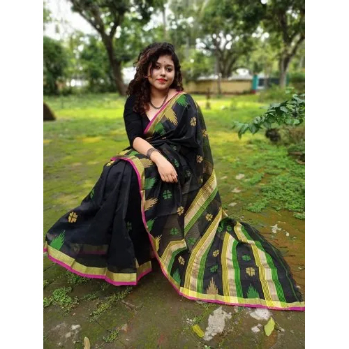 Handloom Cotton Silk Buti Saree