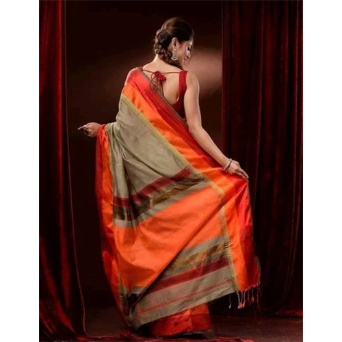 Handloom Cotton Silk Saree with Blouse