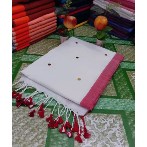 Handloom Khadi Cotton Gini Work Saree