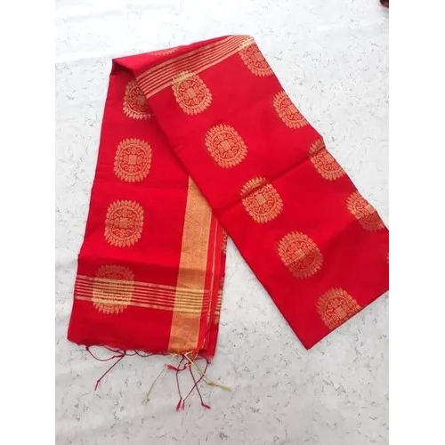Handloom Cotton Silk Golden Ball Saree