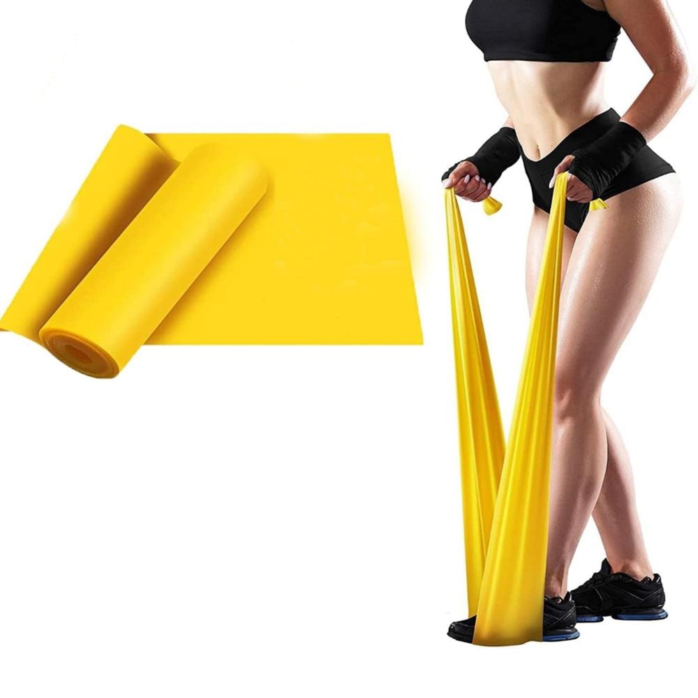 Light Thera Band 5.2 Feet(length) X 6 Inches(width) Yellow For Women & Men Resistance Band - Features: Good Quality