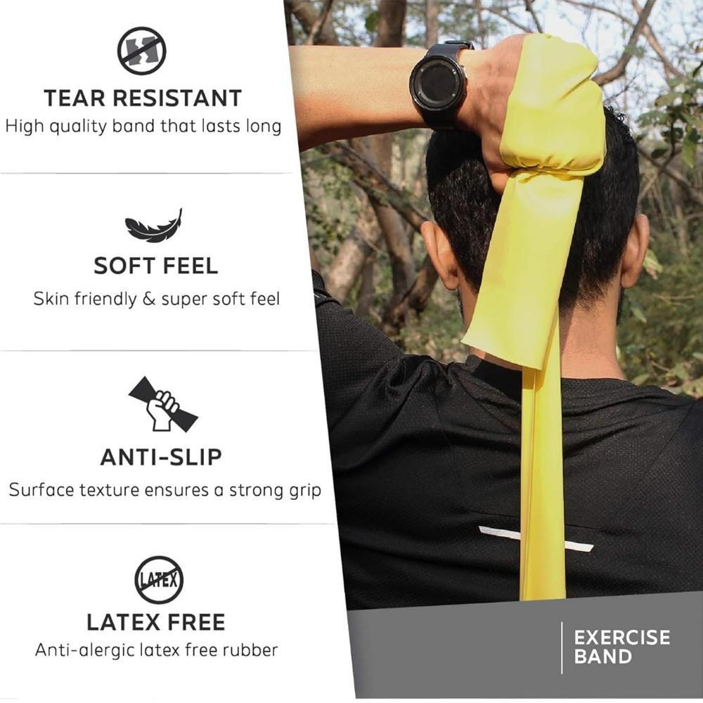  Light Thera Band 5.2 Feet(Length) x 6 Inches(Width) Yellow for Women & Men Resistance Band