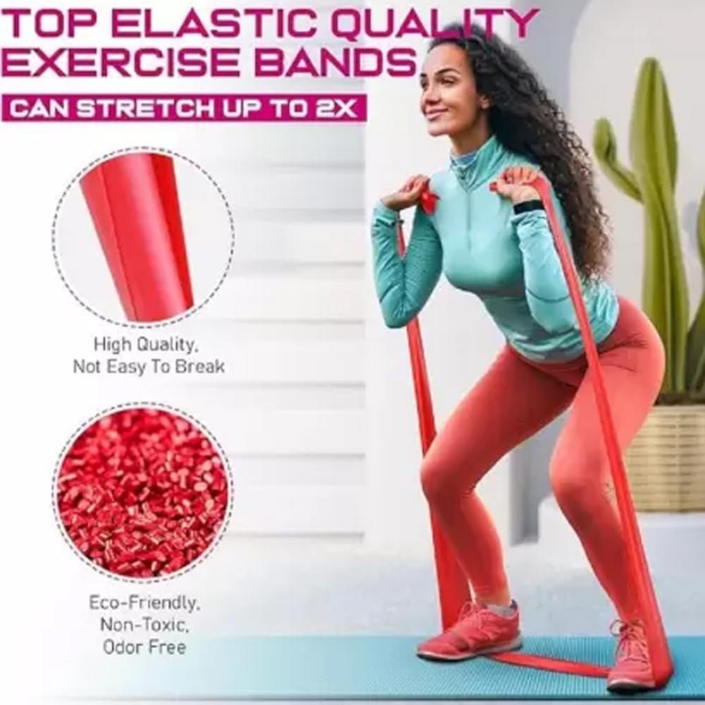 Medium Thera Band 5.2 Feet(Length) x 6 Inches(Width) Red Color for Women & Men Resistance Band