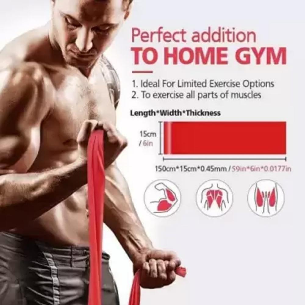 Medium Thera Band 5.2 Feet(Length) x 6 Inches(Width) Red Color for Women & Men Resistance Band