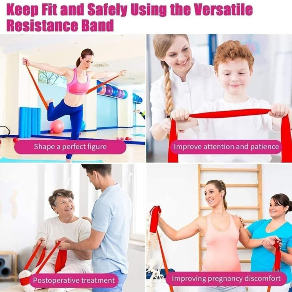 Medium Thera Band 5.2 Feet(Length) x 6 Inches(Width) Red Color for Women & Men Resistance Band