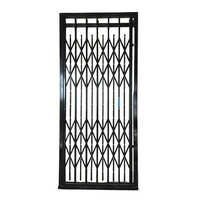 Mild Steel Black Elevator Collapsible Door - Car Dimension: Custom Made