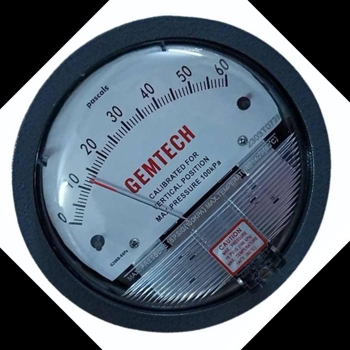 GEMTECH Differential Pressure Gauge By Wholesale Dealers Range 0 to 60 Pascal