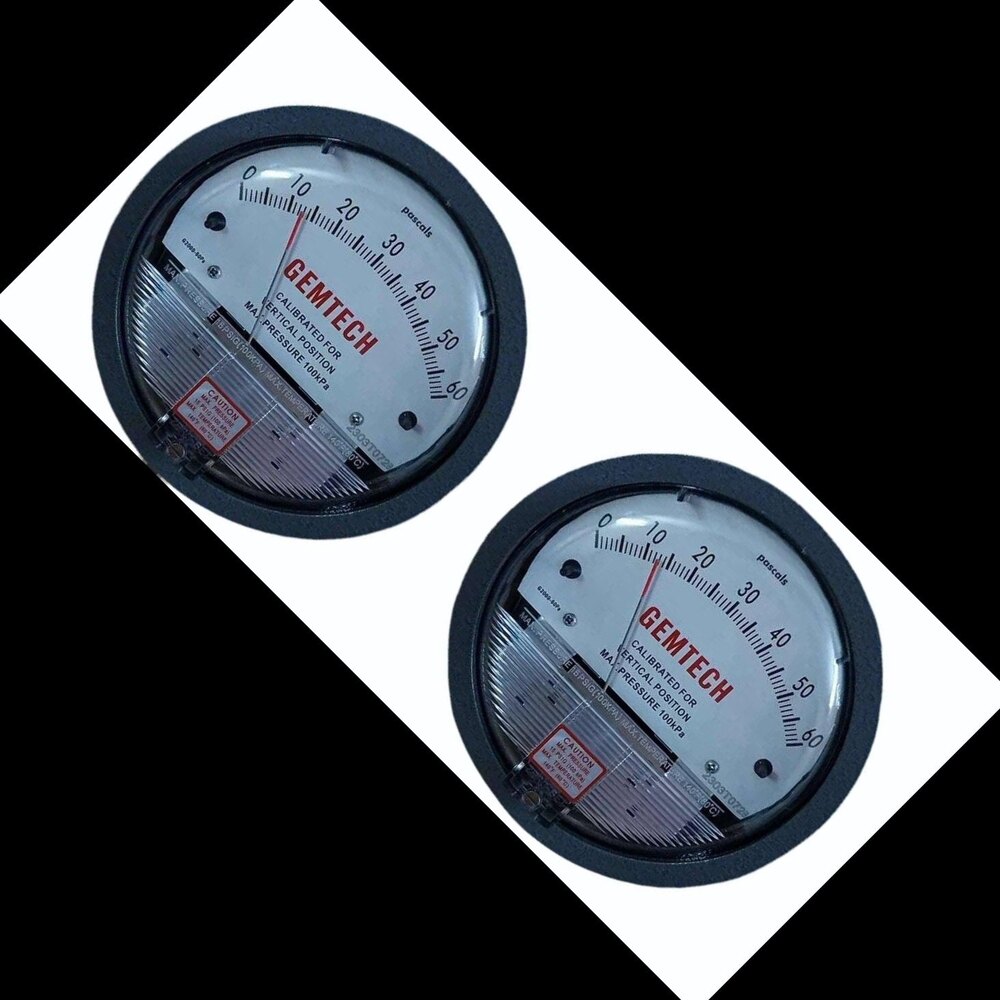 GEMTECH Differential Pressure Gauge By Wholesale Dealers Range 0 to 60 Pascal