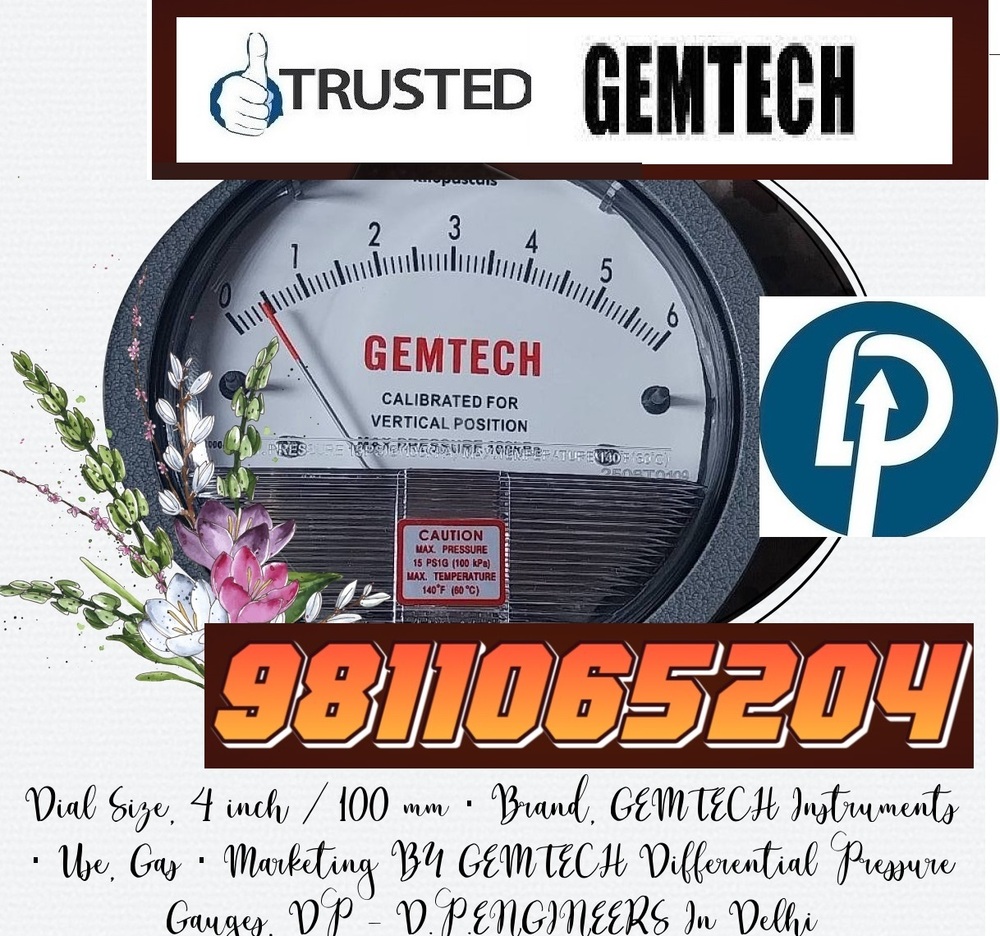 Series G2000 Gemtech Differential Pressure Gauges Wholesalers In J & K - Accuracy: A 2% Of Full Span At 70 21 3% On -0