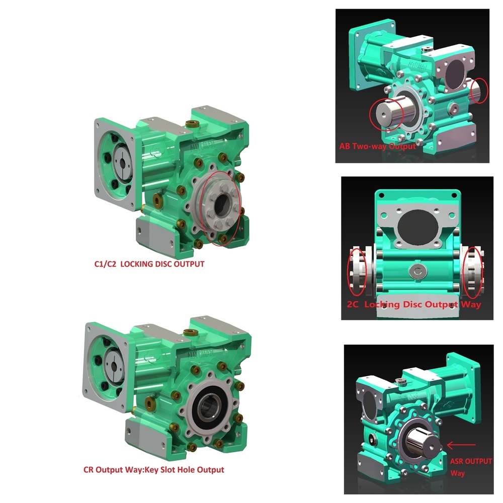 Steel Cycm50 High Precision 0.5-2 Arc Minute Worm Gearbox