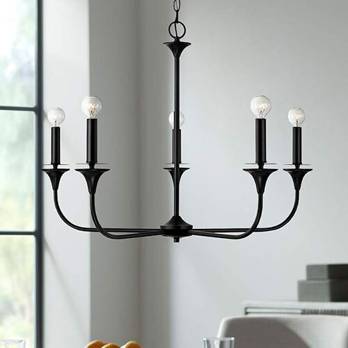 Matte Black Finish Chandelier