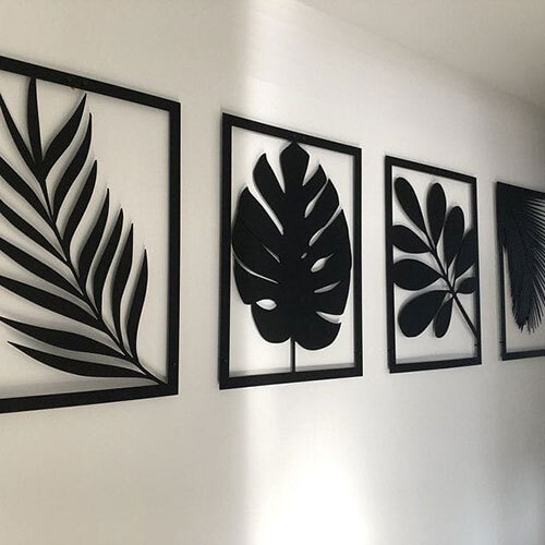 Wall Art In Iron Leaf