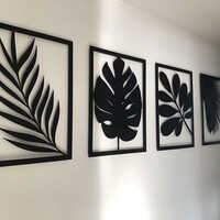 Wall Art In Iron Leaf - Color: Black