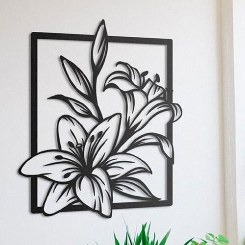 Wall Art In Iron Leaf