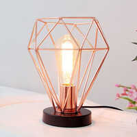 Matte Rose Gold Finish Iron Table Lamp - Material: Metal