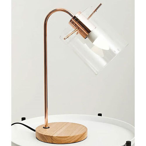 Matte Rose Gold Finish Iron Table Lamp - Material: Metal