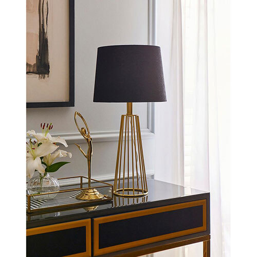 Matte Black Finish Table Lamp