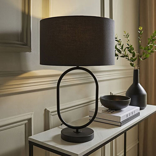Matte Black Finish Table Lamp