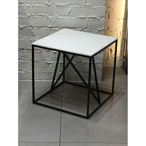 Matte Black Finish Side Table