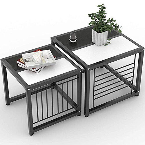 White Marble Top End Table - Application: Restaurant & Cafe