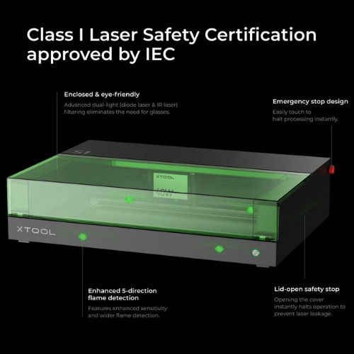 xTool S1 20W Dark Basic Bundle Enclosed Diode Laser Cutter Class