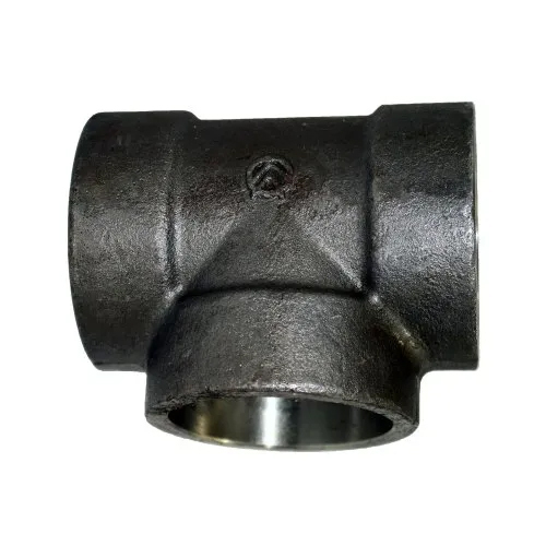 1 Inch Mild Steel Forged Socketweld Tee - Color: Silver
