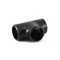 1 Inch Mild Steel Buttweld Tee - Color: Black