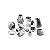 Monel Fittings - Grade-a Stainless Steel, Standard Size, Silver Color - Solid Form, Plain Surface, Industrial Application