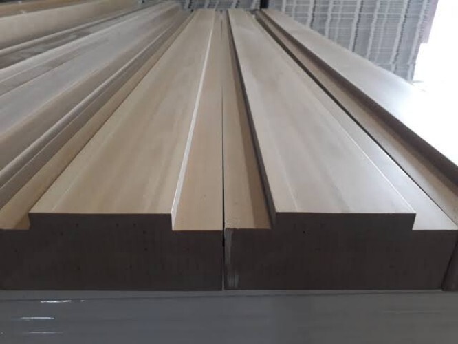 Wpc Door Frame 6x2.5 - Wood-plastic Blend, 6x2.5 Inches, Coffee Brown | Sliding Style, Moisture & Termite Resistant, Finished Surface