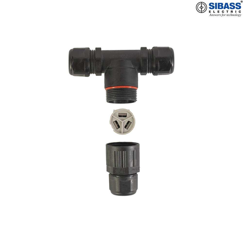 IP68 WATERPROOF CONNECTOR 21MM  2 PIN - STRAIGHT TO PANEL MOUNT