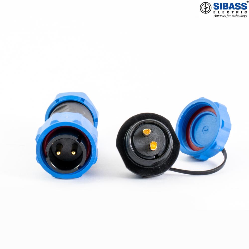 IP68 WATERPROOF CONNECTOR 21MM 2 PIN - STRAIGHT TO STRAIGHT