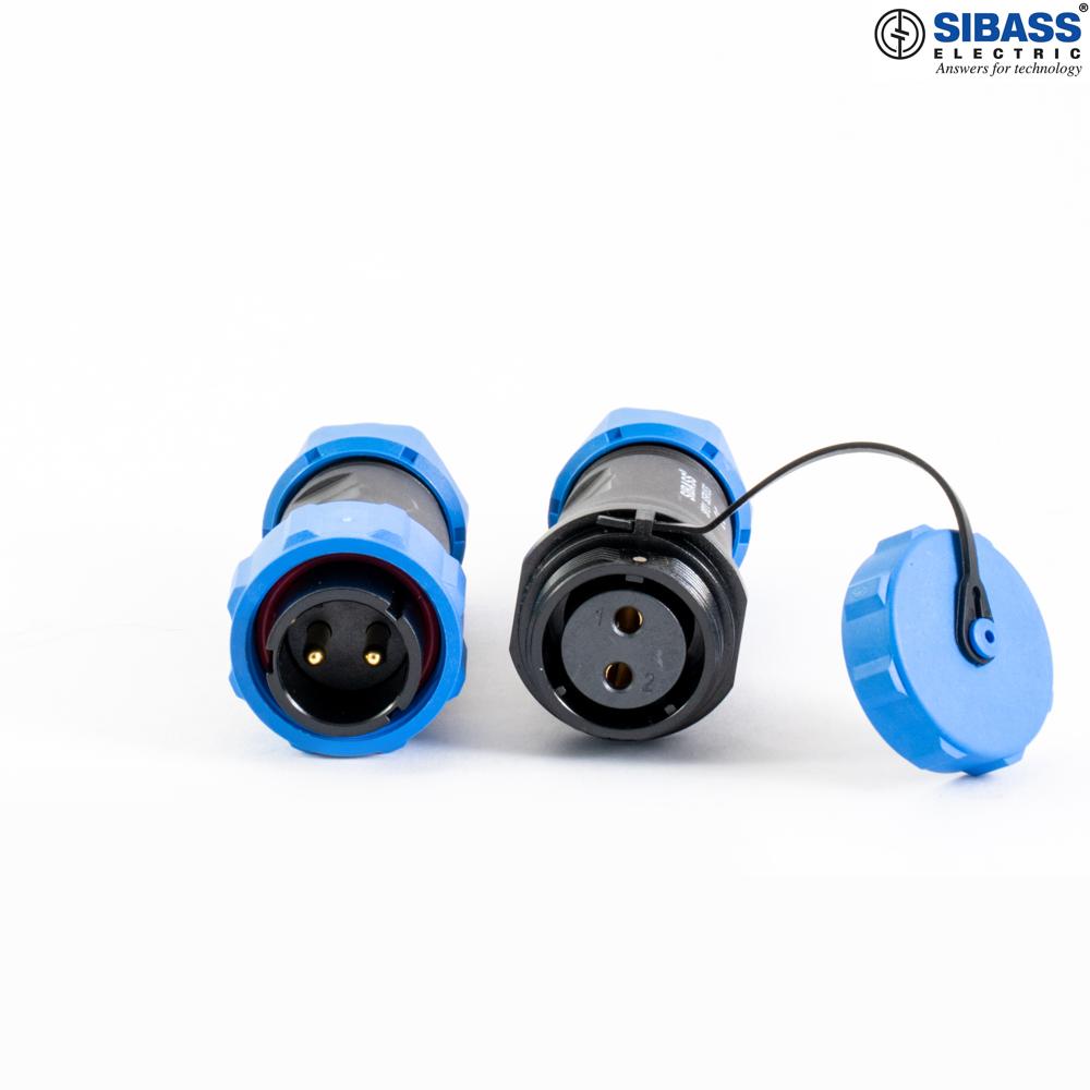 IP68 WATERPROOF CONNECTOR 17MM 2 PIN - STRAIGHT TO STRAIGHT