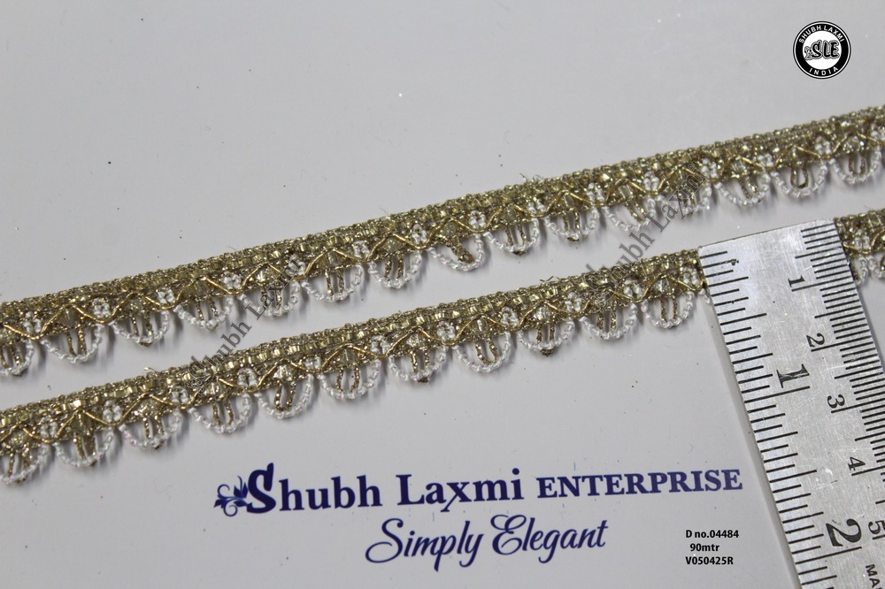 Fancy Golden Moti Lace