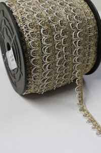 Fancy Golden Moti Lace