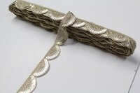 Embroidery Sequence Cutwork Golden Colour Lace