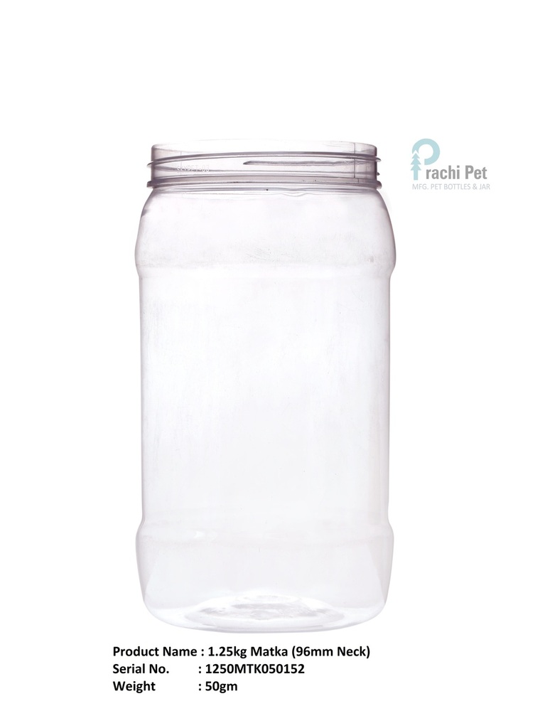 2.2kg Plastic Jar - Color: Transparent