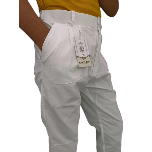 Mens White Polo Pajama Pant - Design: Modern