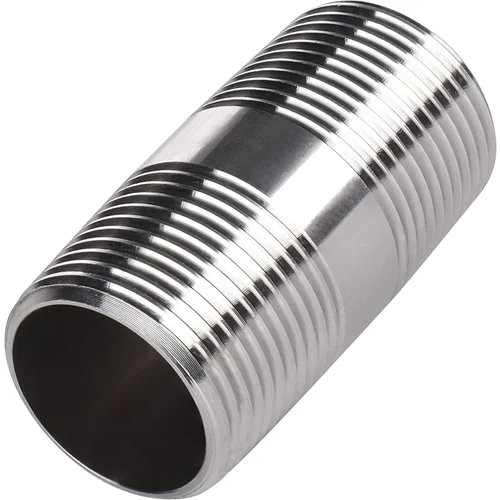 1 Inch Stainless Steel Nipple - Color: Silver