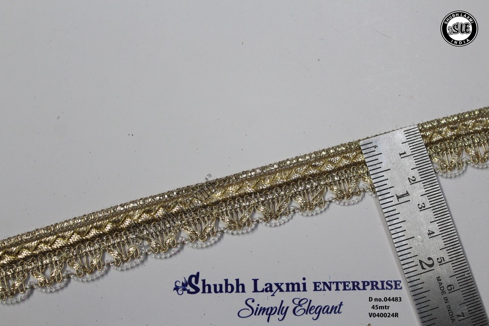 Embroidery Golden Colour Fancy Lace