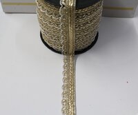 Embroidery Golden Colour Fancy Lace