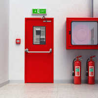 Fire Resistance Door - Color: Red