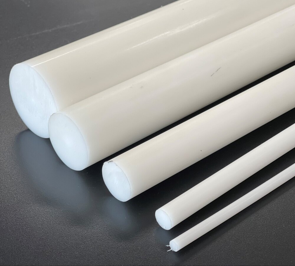 60mm White Delrin Rod
