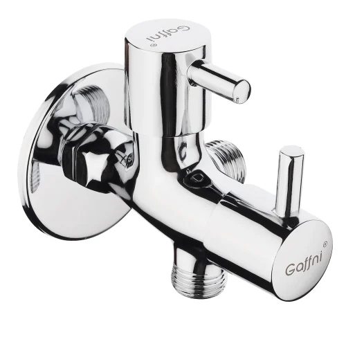 Brass 2 Way Angle Cock - Color: Sliver