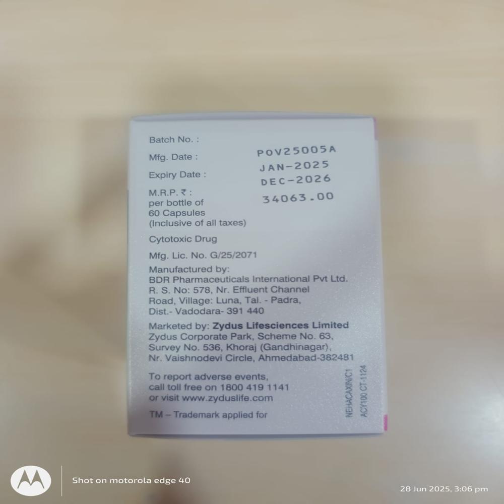 Acaya 100 Mg - Dosage Form: Singal Dose