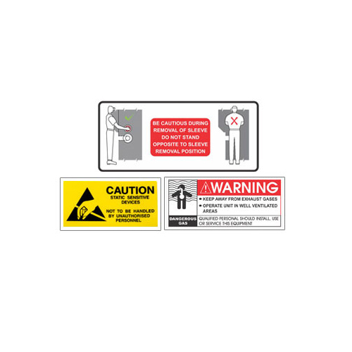 Security Warning And Caution Labels - Color: Multicolor