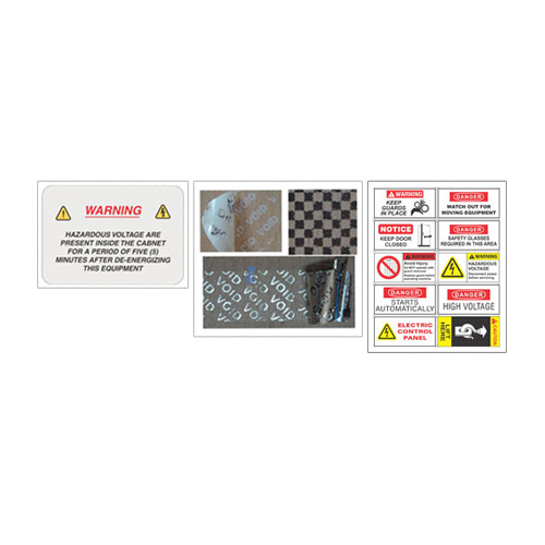 Security Warning And Caution Labels - Color: Multicolor