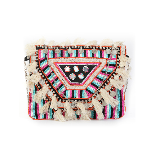 Classic Fashionable Printed Designed Handbag - Color: Multicolor