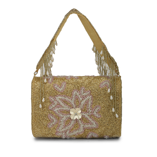 Gold Foldover Hand Bags