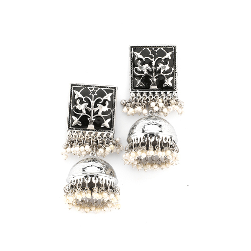 Classic Pearl Beaded Dome Shaped Jhumkas