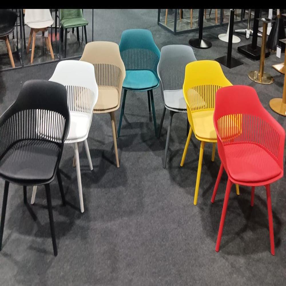 Cafe Chair - Mild Steel, Customized Size, Black | Durable, Rust Proof, Polished Finish, Modern Design For Casual Dining Areas